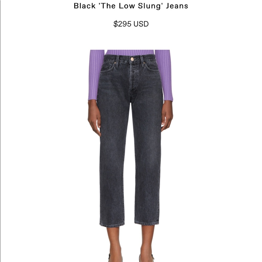 Goldsign black crop denim jeans, size 28